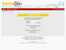 Tablet Screenshot of eformacion.camarazaragoza.com